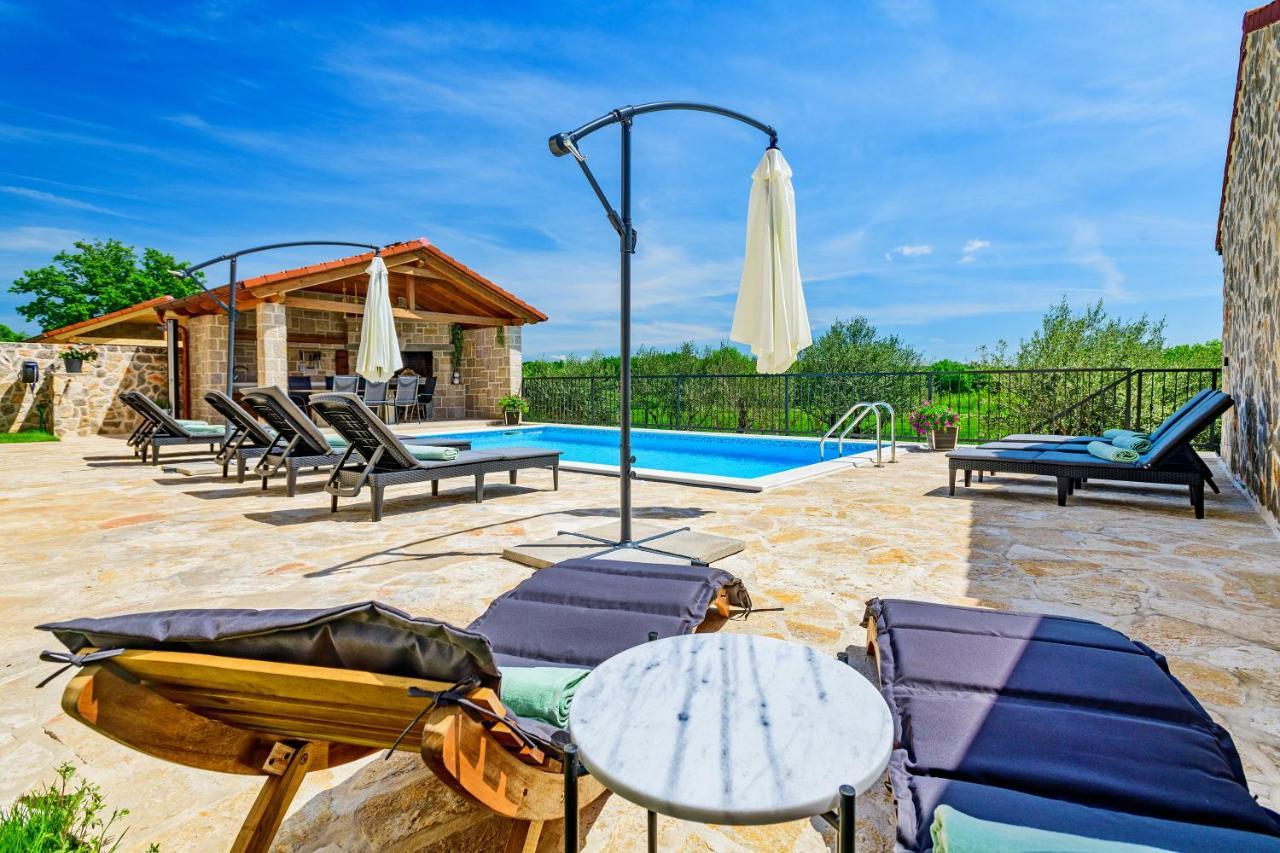 Luxury Stone Villa With Pool - Brisevo Exteriér fotografie